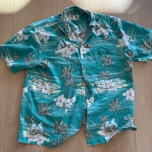 Aloha Teal Hawaiian Shirt